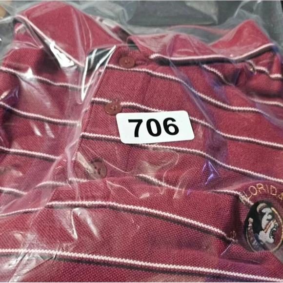 Mens Cutter & Buck Polo Embroidered FSU Logo Garnet XXL Florida State Football - Picture 7 of 7